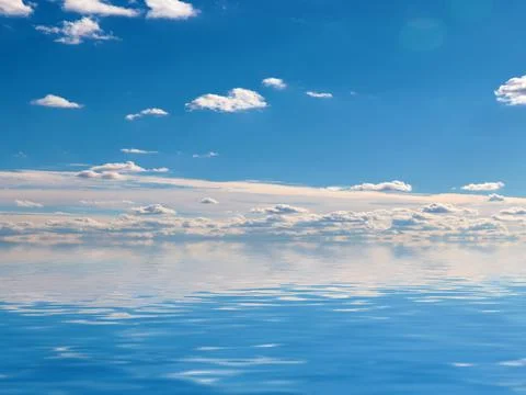 Reflection of sky in water Stock Photos