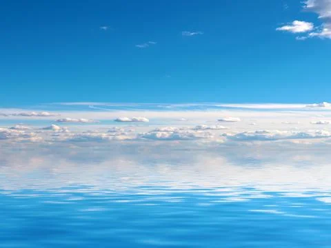 Reflection of sky in water Stock Photos