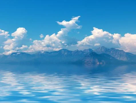 Reflection of sky in water Foto stock