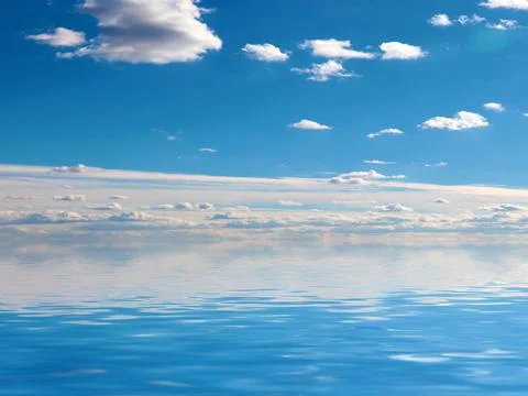 Reflection of sky in water Foto stock