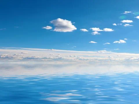 Reflection of sky in water Foto stock