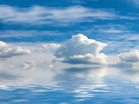 Reflection of sky in water Stock Photos