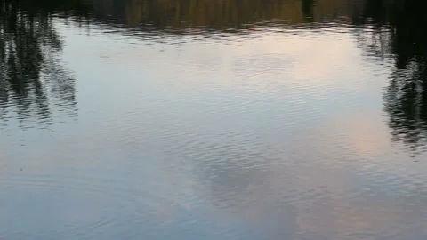 The reflection of the sky on the water surface Stock Footage 85684418