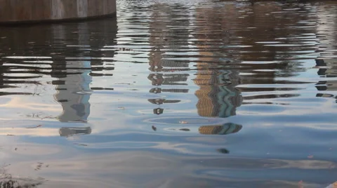 Reflection to Skyline, Charlotte, NC 库存影片 978377