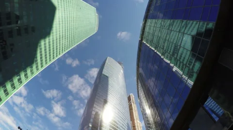 Reflection of skyscrapers in windows Stock-Footage 55008039