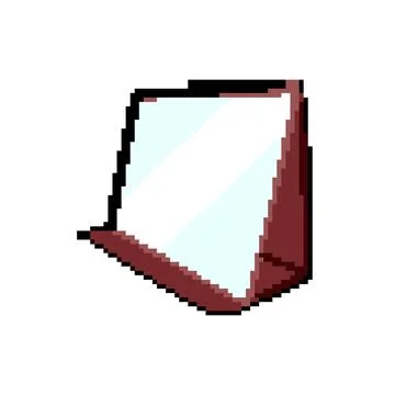 Reflection speech therapy mirror pixel art vector illustration Stock Illustration