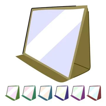 Reflection speech therapy mirror vector cartoon graphic Illustrazione stock