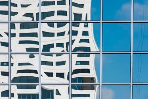Reflection of Stadskantoor Stock Photos