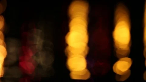 Reflection of streetlights Stock Footage 78865791