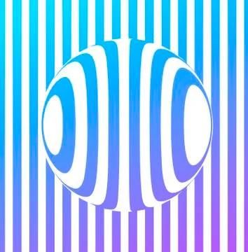 The reflection of the strips in the glass form Stock Illustration