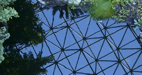 Reflection of Structure in Water Stock Footage 118918093