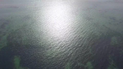 Reflection of sun or moon on water surface Stock Footage 148892073