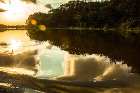 Reflection of the sun Stock Photos