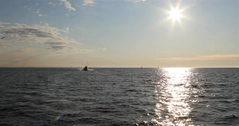 The reflection of the sun on the river surface Stock Footage 101771700