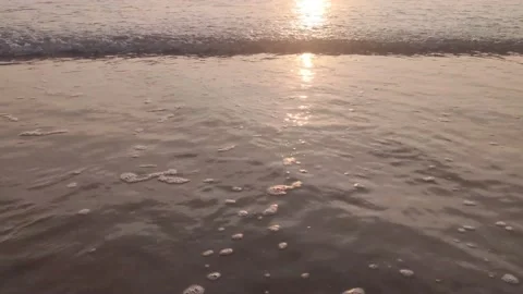 Reflection of sun on the waves Stock Footage 146013038