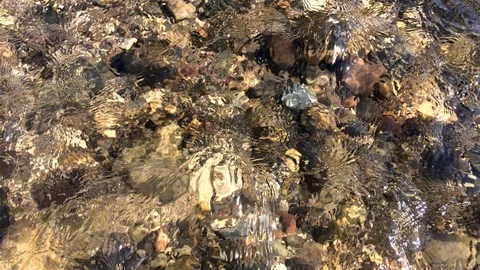 Reflection sunlight  clear water Stock Footage 125803268