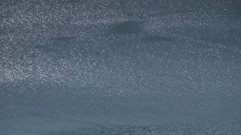 Reflection of sunlight hitting the surface of moving water Stock Footage 270693194