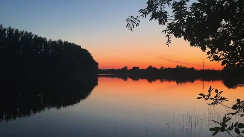 Reflection of sunlight over Chagan river surface in slow motion in Kazakhstan Stock Footage 241728362