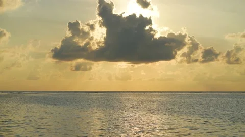 Reflection of sunlight over lake surface in slow motion. 4k footage Stock Footage 193125446