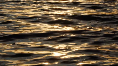 The reflection of sunlight on the surface of the lake at dusk at sunset. Stock Footage 275083629