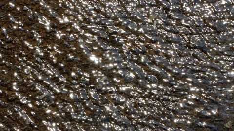 Reflection of sunlight in water Stock Footage 130862664