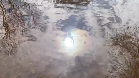 Reflection of sunlight in water Stock Footage 153780844