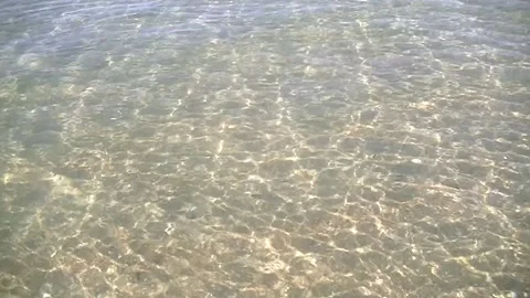Reflection of sunlight from water in shallow water Stock Footage 161592819