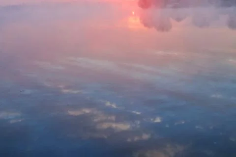 Reflection of sunraise in the water Foto stock