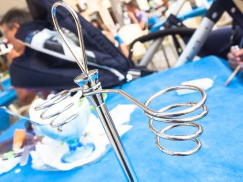 Reflection support for ice cream Stock Photos