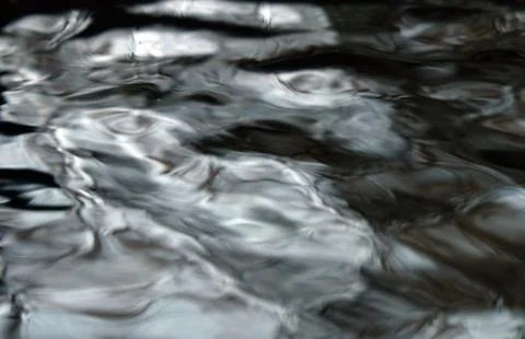 Reflection of the surface of the liquid in metallic colors Stock Photos