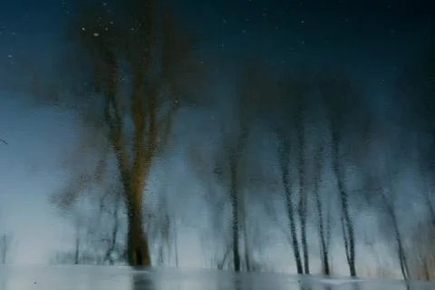 Reflection on the surface of the Foto stock