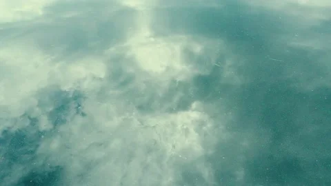 Reflection of thunderous clouds in water Stock Footage 143762393