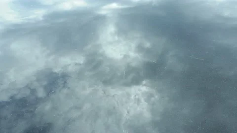 Reflection of thunderous clouds in water Video stock 143762565