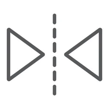 Reflection tool line icon, tools and design Stock Illustration