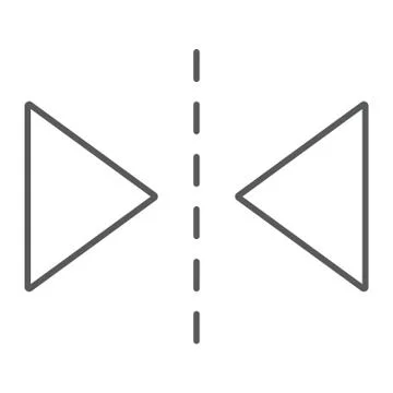 Reflection tool thin line icon, tools and design Illustrazione stock