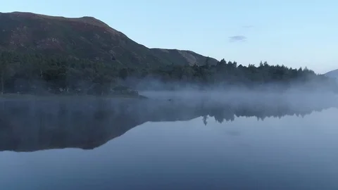 Reflection of treeline Stock Footage 85684300