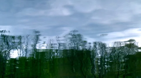 Reflection of Trees Upon Water Stock Footage 49482372