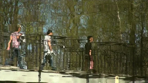 Reflection of trees in the water Video stock 5089700