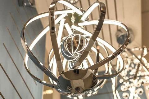 Reflection of an unknown person from a low angle in a crystal decorative elem Stock Photos