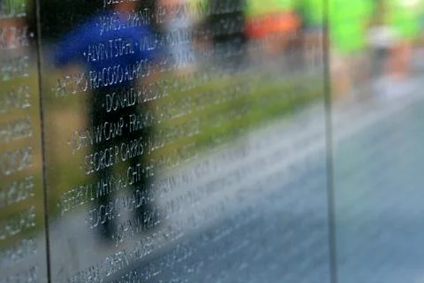 Reflection at Vietnam Wall Stock Photos