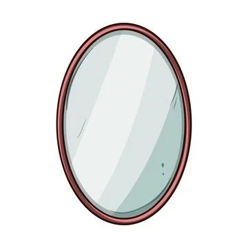 Reflection wall mirror cartoon vector illustration Illustrazione stock