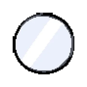 Reflection wall mirror pixel art vector illustration Illustrazione stock