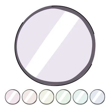 Reflection wall mirror vector cartoon graphic Illustrazione stock