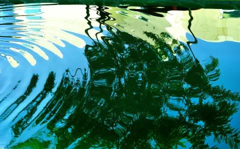 Reflection is in water of architecture.abstract composition. Stock Photos