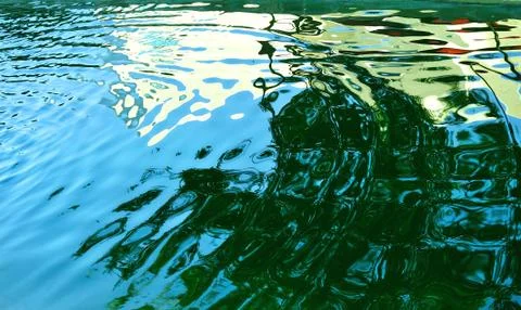 Reflection is in water of architecture.abstract composition. Stock Photos