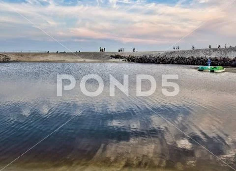 Reflection In Water Picture, Lithuania nature. Stock Photos