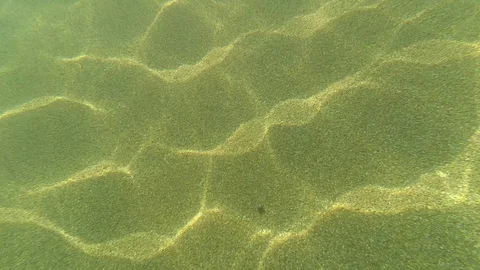 Reflection of water on the sandy bottom Video stock 127694825