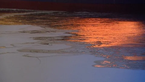 Reflection in water from the ship Stock Footage 86018937