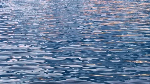 Reflection in water waves blue and orange 動画素材 300689153