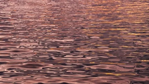Reflection in water waves sunset time Stock Footage 300689064